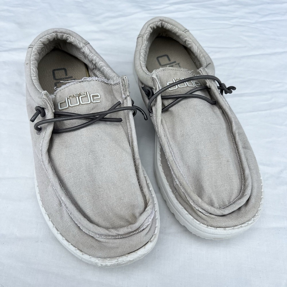 Hey Dude Wally Youth Size Y5-L6 Grey Gray Basic Solid Classic Neutral Unisex Kid